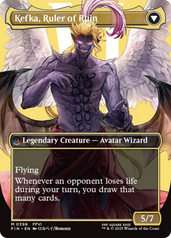 x1 Kefka, Court Mage / Kefka, Ruler of Ruin MTG 398 FULL ART Final Fantasy 1x - Image 2