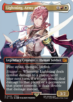 x1 Lightning, Army of One FIN Final Fantasy MTG 400 FULL ART BORDERLESS 1x - Image 1