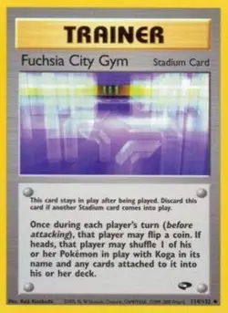 Fuchsia City Gym - 114/132 - Uncommon - Unlimited Edition LP, English Pokemon Gy - Image 1