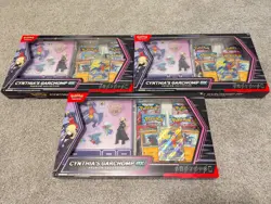 (3x) Pokemon TCG - Destined Rivals Cynthia's Garchomp ex Premium Collection NEW - Image 1
