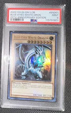 *PSA 9* Blue-Eyes White Dragon LOB-EN001 - Image 1