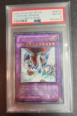 2005 Yugioh Cyber End Dragon #EN036 1st Ed Cybernetic Revolution Ult Rare PSA 8 - Image 1