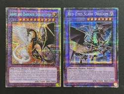 2025 YUGIOH MP25 1ST ED STARLIGHT RARE DRAGON LORD & RED EYES SLASH NM SET - Image 1