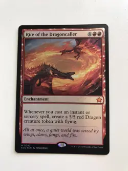 Rite of the Dragoncaller Foil MTG Magic the Gathering Card NM Near Mint FDN - Image 1