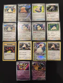 14 Card Snorlax And Alakazam Pokemon Card Lot - Image 1