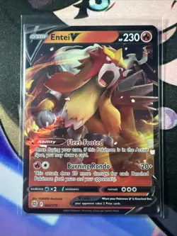 Entei V - 022/172 - Pokemon Brilliant Stars Sword & Shield Ultra Rare Card NM - Image 1