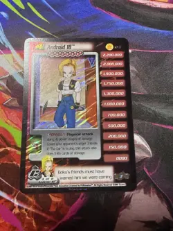 DBZ DRAGON BALL Z FOIL ANDROID 18 #133 TCG Unlimited Cell Saga Score Card Rare! - Image 2