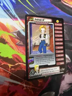 DBZ DRAGON BALL Z FOIL ANDROID 18 #133 TCG Unlimited Cell Saga Score Card Rare! - Image 3