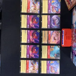 Disney Lorcana Azurite Sea Aladdin Lot Of 10 Cards - Image 2