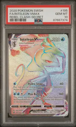 Inteleon VMAX - PSA 10 - 195/192 - Rebel Clash - Graded Pokemon Card - Image 1