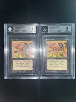 MTG Hasran Ogress (Light and Dark) BGS 9Q/+ Arabian Nights 1993 Graded NM - Image 2