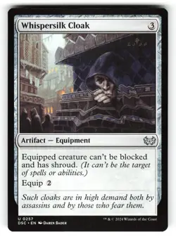 Whispersilk Cloak #257 (NM) (DSC) (Non-Foil) MTG Magic - Image 1