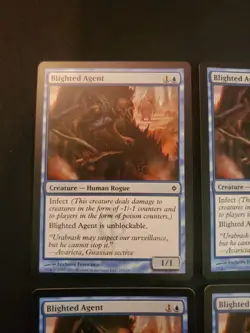 4x Blighted Agent New Phyrexia NM Magic The Gathering MTG Tcg X4 4 Playset - Image 2
