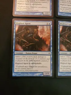 4x Blighted Agent New Phyrexia NM Magic The Gathering MTG Tcg X4 4 Playset - Image 5