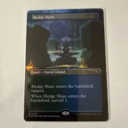 MTG, Hedge Maze FOIL (Borderless) 326 NM Murders at Karlov Manor Foil - Image 1