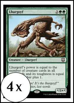 MTG - 4 x Lhurgoyf - Modern Horizons 3 Commander - Playset 4x x4 - Image 1