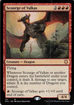 MTG Scourge of Valkas (137) | NM | Commander: Adv. the Forgotten Realms {AFC} - Image 1