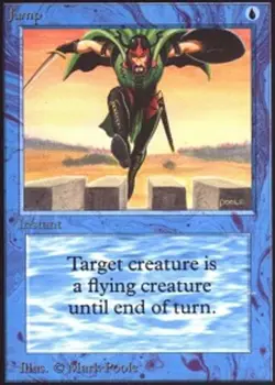 Heavy Play, English MTG Regular Jump Beta Magic the Gathering - Image 1