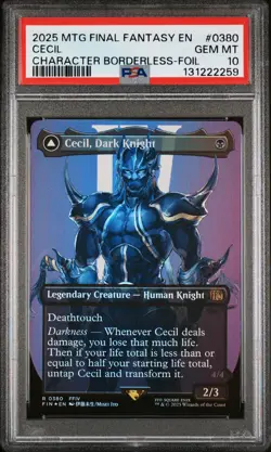 2025 MTG FINAL FANTASY #0380 CECIL, DARK KNIGHT/CECIL, REDEEMED PALADIN PSA 10 - Image 1