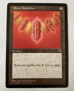 Ruby Medallion Magic The Gathering MTG Tempest Nm - Image 1