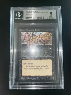 MTG Stone Devils BGS 9Q+ (Light) Arabian Nights 1993 Grade NM - Image 2