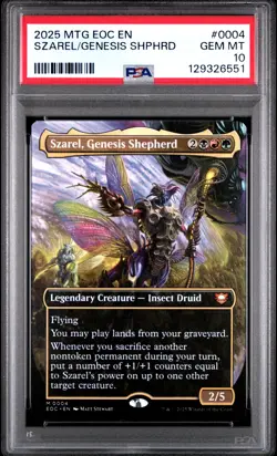 2025 MTG EDGE OF ETERNITIES COMMANDER #0004 SZAREL, GENESIS SHEPHERD PSA 10 - Image 1