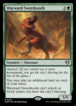 [1x] Wayward Swordtooth Near Mint, English Commander Masters MTG Magic - Image 1