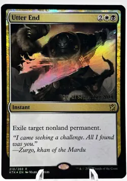 Utter End 210/269 Foil Prerelease Promo Khans Of Tarkir KTK MTG LP - Image 1