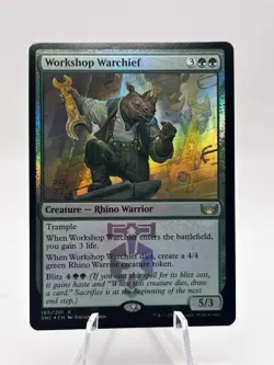 Workshop Warchief 166/281 Foil Prerelease Streets of New Capenna SNC MTG NM - Image 1