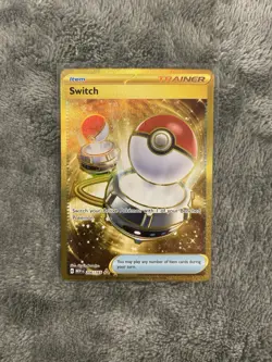 Switch 151 Gold Ultra Rare 206/165 Scarlet & Violet Pokemon TCG NM - Image 1