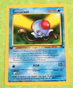 Vintage Pokemon Card First Edition Tentacool 56/62 - Image 1