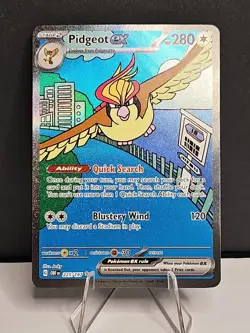 Pidgeot ex 225/197 SIR Special Illustration Rare Pokemon Obsidian Flames NM - Image 1