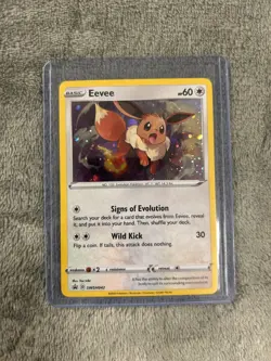 Pokemon Eevee TCG Sword & Shield Promo SWSH042 Black Star - Image 1