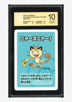 Pokemon PCG 10 GEM MINT Meowth 2023 Old Maid Japanese - Image 1