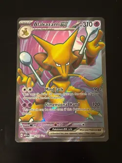 Alakazam EX #188/165 Holo Full Art Ultra Rare English Pokemon 151 Pokemon TCG NM - Image 1