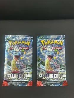 7 Pokemon Scarlet & Violet Stellar Crown Booster Packs - Factory Sealed Lot - Image 3