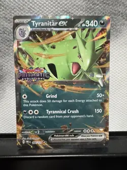 Pokemon TCG Pokemon Tyranitar ex 064/131 Sv: Prismatic Evolutions Stamped Promo - Image 1