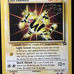 Electabuzz NM Mint Pokemon TCG 1999 Stamped WB Kids First Movie Promo - Image 2