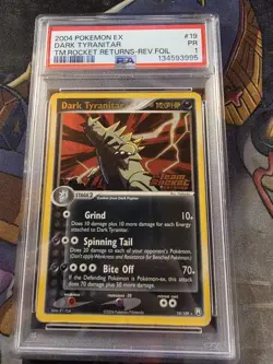 Dark Tyranitar 19/109 Team Rocket Returns Reverse Holo Pokemon 2004 PSA 1 - Image 1