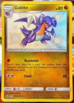 MINT 🔥 Pokemon TCG Gabite SV39/SV94 Shiny Holo Rare Hidden Fates Shiny Vault - Image 1