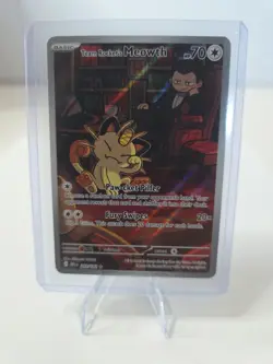 Team Rocket's Meowth - 203/182 Destined Rivals Illustration Rare Pokemon - NM - Image 1