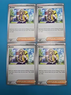4x Arven 186/197- Obsidian Flames Pokemon TCG - Trainer Playset - Image 1