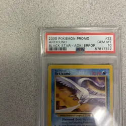 2000 Pokemon WOTC Black Star Promo Articuno Aoki Error #22 PSA 10 Gem Mint - Image 3
