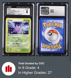 Pokemon EX Hidden Legends 3/101 Crobat 2004 Reverse Holo Rare CGC 8 NM/MINT - Image 1