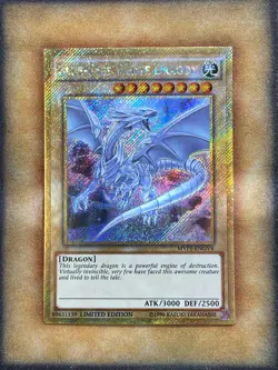 Yugioh Blue-Eyes White Dragon MVP1-ENGV4 Gold Secret Rare Limited Edition NM - Image 1