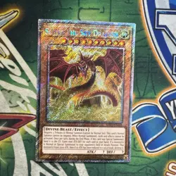 Yugioh! Slifer the Sky Dragon Platinum Secret Rare 1st Edition RA03-EN244 NM - Image 1