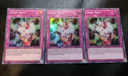 3x Chain Hole DANE-EN077 Super Rare 1st Edition Yugioh Card Playset LP - Image 1