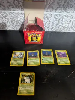 Pokemon 23K Gold Plated Card SEALED w/ FREE Vintage Gen 1 Cards (1999) - Image 1