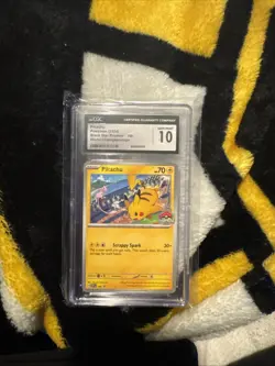 2024 Pokemon PIKACHU Black Star Promos World Championships Card 190 CGC 10 GM - Image 1