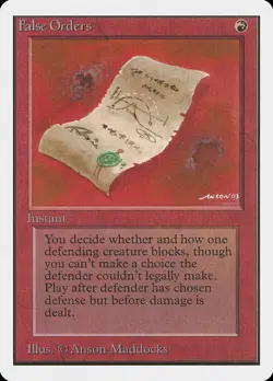 False Orders Unlimited HEAVILY PLD Red Common MAGIC THE GATHERING CARD ABUGames - Image 1